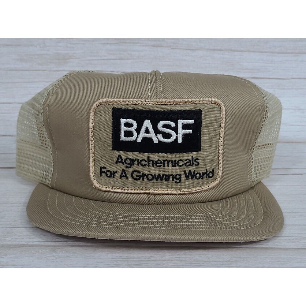 Vintage BASF Foam Mesh Snapback Hat New Old Stock Agrichemicals For A Growing Wo